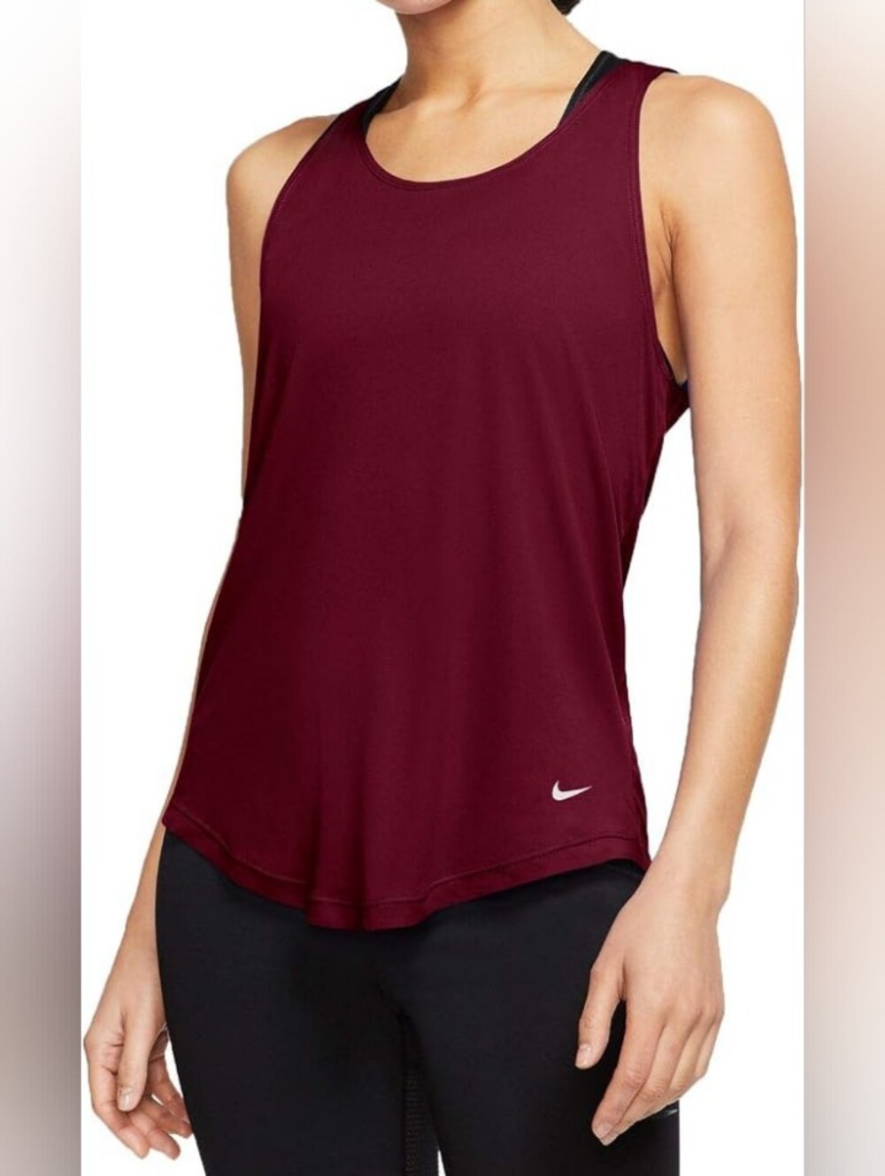 Nike Dri-fit Maroon Dry Victory Elastic Tank Top Size M
